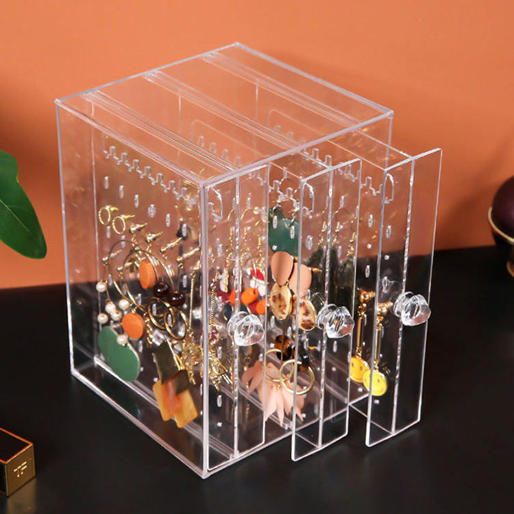 Acrylic Showcase Display Tray Necklace Organizer Ring Storage Jewelry display Box Acrylic Display Cabinet