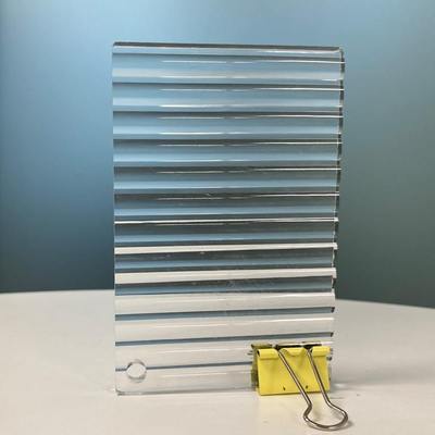 3mm Acrylic stripes plastic board concave transparent sheet organic acrylic isolation anti scratch fluted ribbed acrylic sheet