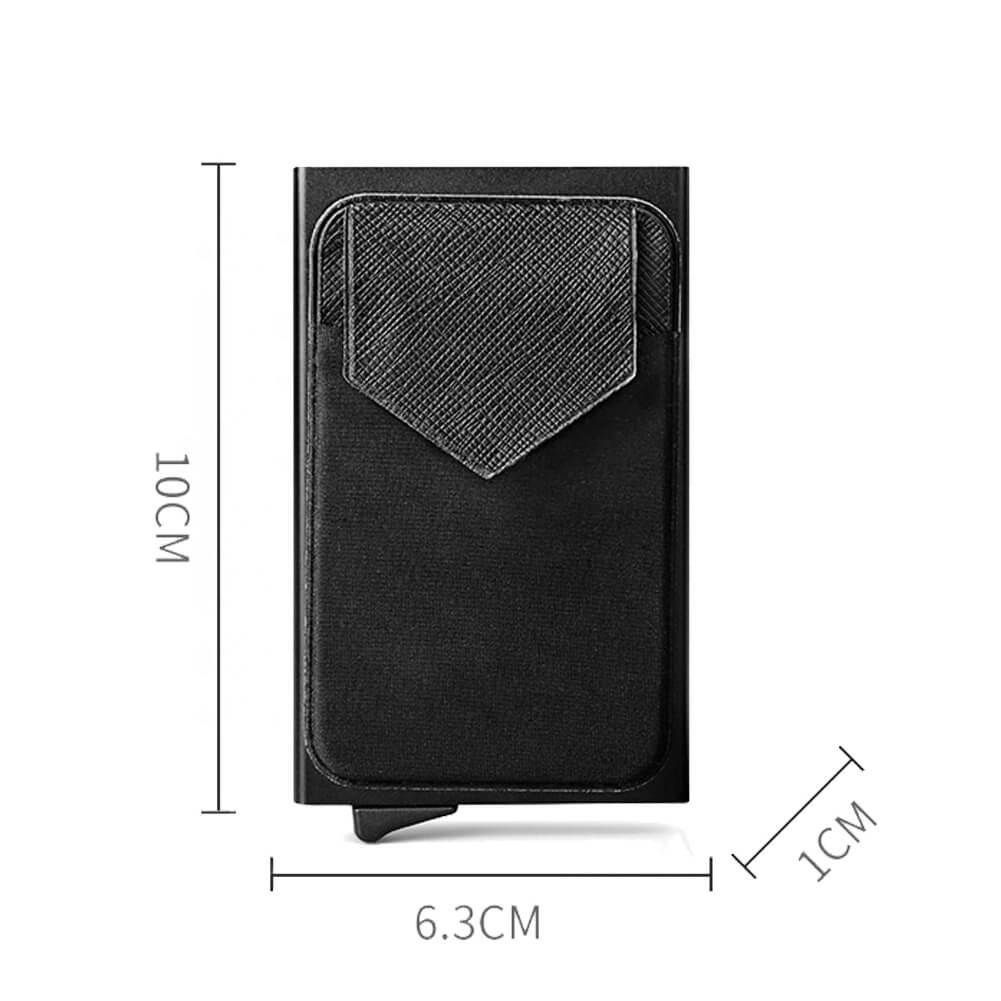 Popular RFID Blocking Automatic Card Wallet Thin Aluminum Credit Card Holder Popup Metal Card Case Anti RFID Slim Wallet for Men