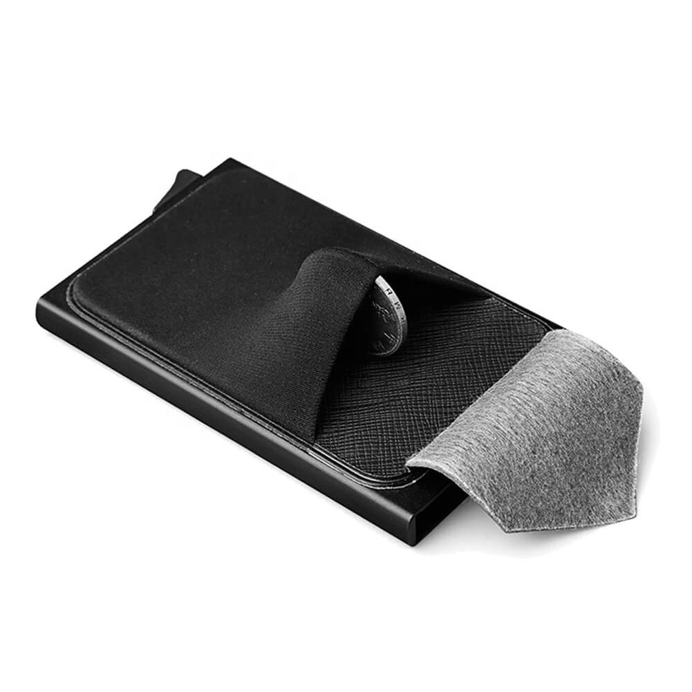 Popular RFID Blocking Automatic Card Wallet Thin Aluminum Credit Card Holder Popup Metal Card Case Anti RFID Slim Wallet for Men