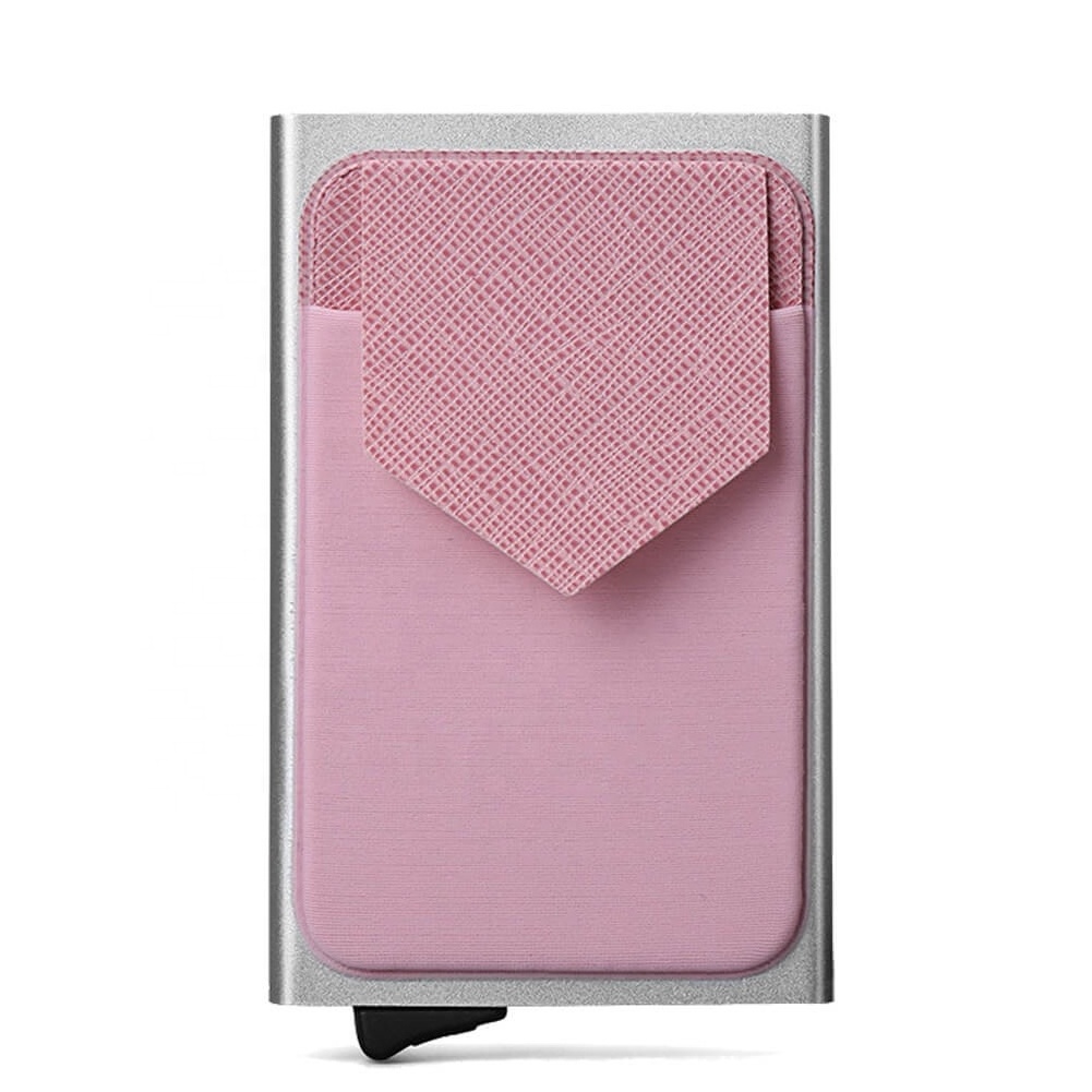 Popular RFID Blocking Automatic Card Wallet Thin Aluminum Credit Card Holder Popup Metal Card Case Anti RFID Slim Wallet for Men