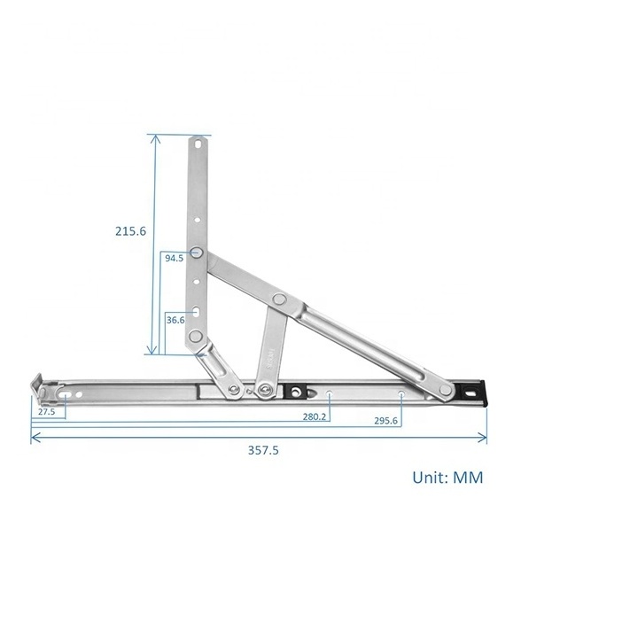 Factory Direct Sell Casement Hinges Stays Latch Lock Brace Friction Stay Hinges Stainless Steel 2mm Thickness Window