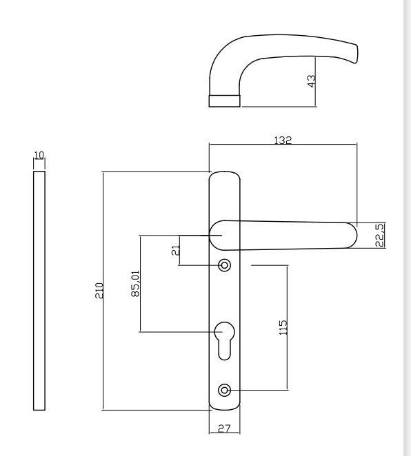 Factory Direct Good Security Door Mortise Lock Set Double Open Euro Profile Lock Cylinder With Computer Keys Handle Door Lock