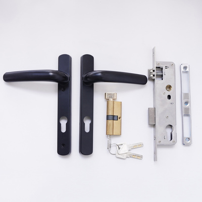 Factory Direct Good Security Door Mortise Lock Set Double Open Euro Profile Lock Cylinder With Computer Keys Handle Door Lock