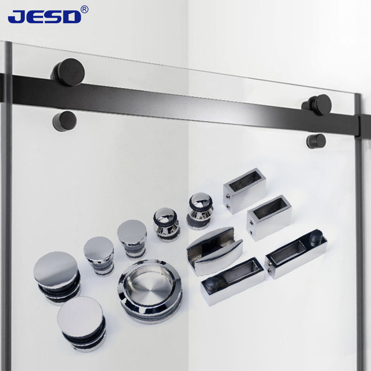 2024 New Hardware Glass System Set SSS 304 Silver Glass Shower Door Hardware Bathroom Shower Door Kits Shower Door System