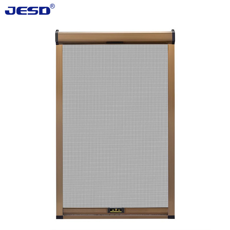 Custom Rolling Mosquito Insect Fly Screen Window Aluminum Frames Invisible Fiberglass Mesh Sliding Retractable Screen Window