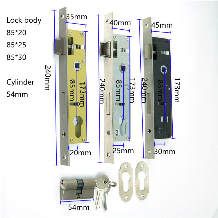 Factory Direct Good Security Door Mortise Lock Set Double Open Euro Profile Lock Cylinder With Computer Keys Handle Door Lock