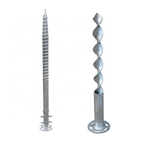 Factory Sales Adjustable Screw Piles Foundation System galvanized helical screw pile