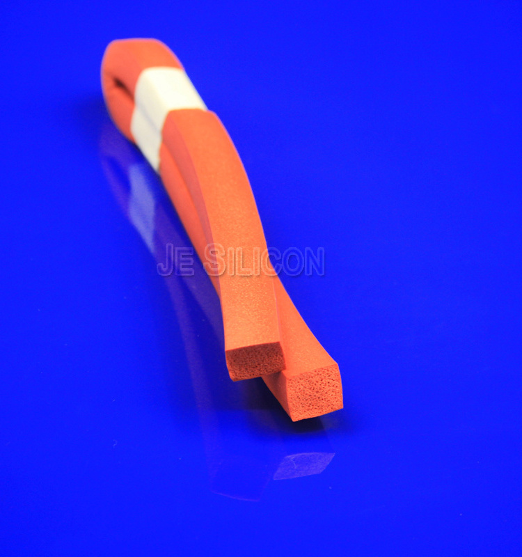 Heat Resistant Square Silicone Tubing Closed Cell Rubber Foam Strip