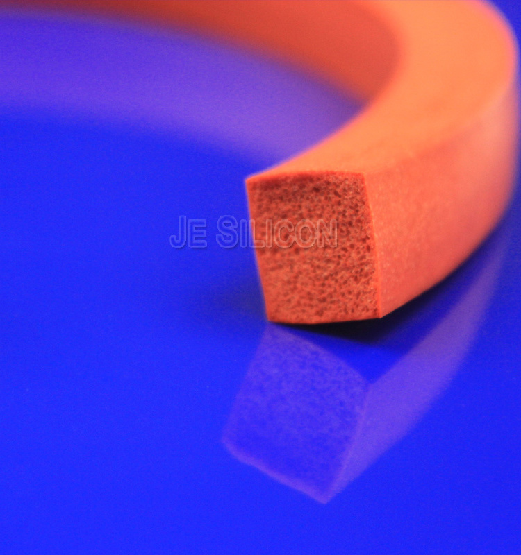 Heat Resistant Square Silicone Tubing Closed Cell Rubber Foam Strip