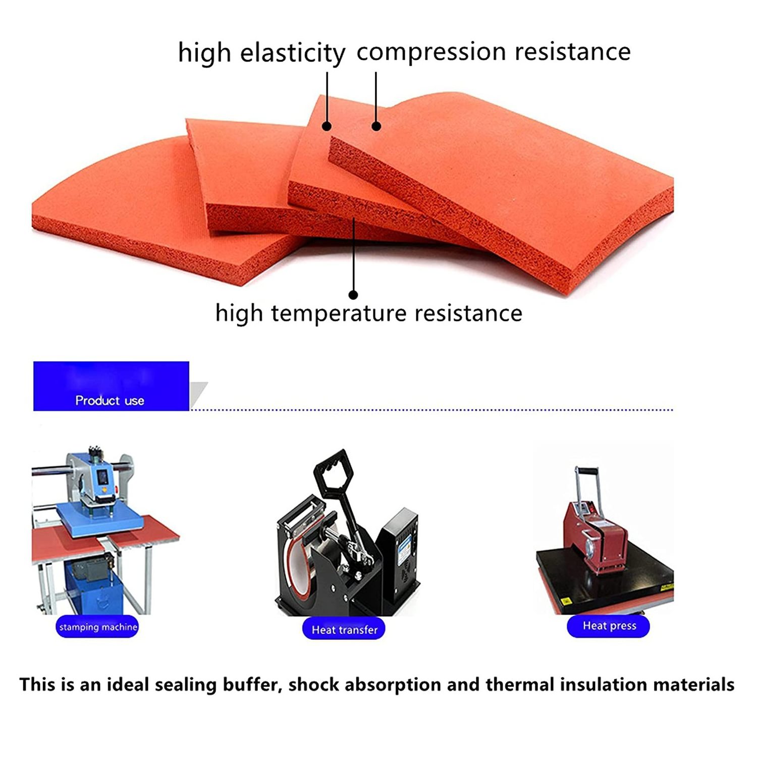 Silicone Sponge Foam Rubber Sheet For Heat Transfer Machine Replacement Foam Pad Sheet