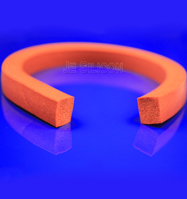 Heat Resistant Square Silicone Tubing Closed Cell Rubber Foam Strip