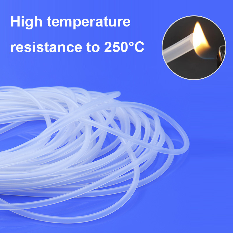 High temp soft thin wall platinum cured flexible Transparent Silicone tubing