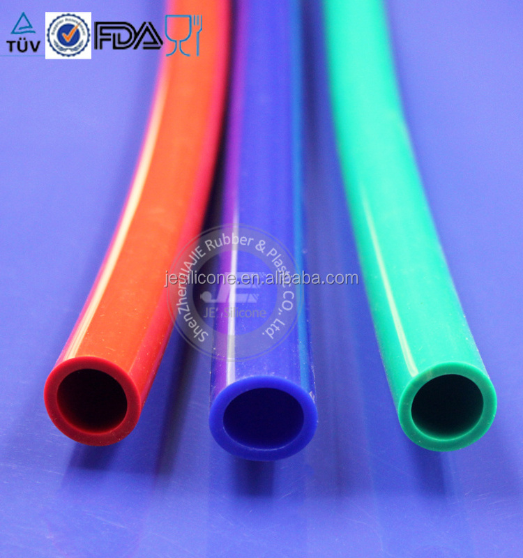 2018 Food Grade High Temperature Hollow Extruded Colored Silicone Rubber Hose Pipe