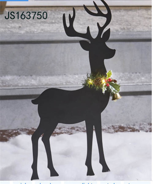 Outdoor Solar stake deer Christmas reindeer led garden stake light holiday lawn decorative stake