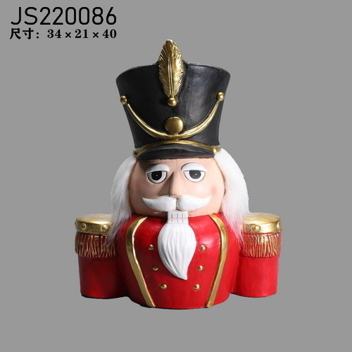 Height 40cm Christmas Resin Nutcracker Traditional Christmas Decoration Big Soldier Home Ornaments