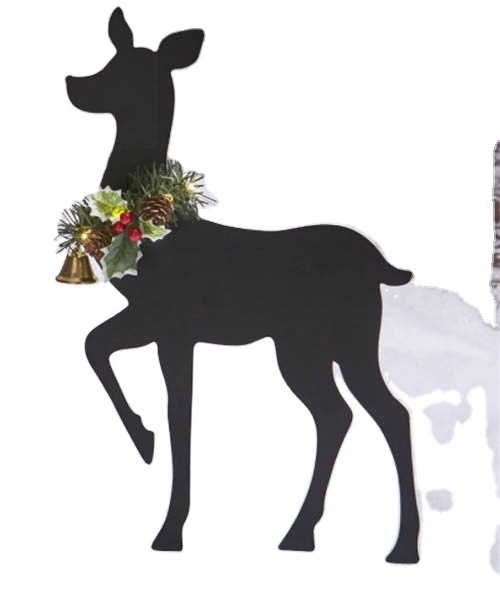 Christmas deer solar stake light with deer outdoor sticker holiday garden reindeer stake solar power light