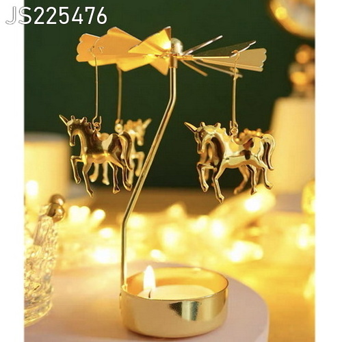 Home Decor Metal Candle Holder Spinner Rotating Tea Light Removable Iron Candle Holder Spinner