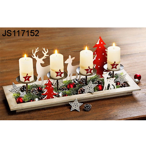 Wholesale Indoor Christmas Real Wax Candle Christmas Candle Plate LED Christmas Candle