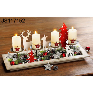 Wholesale Indoor Christmas Real Wax Candle Christmas Candle Plate LED Christmas Candle