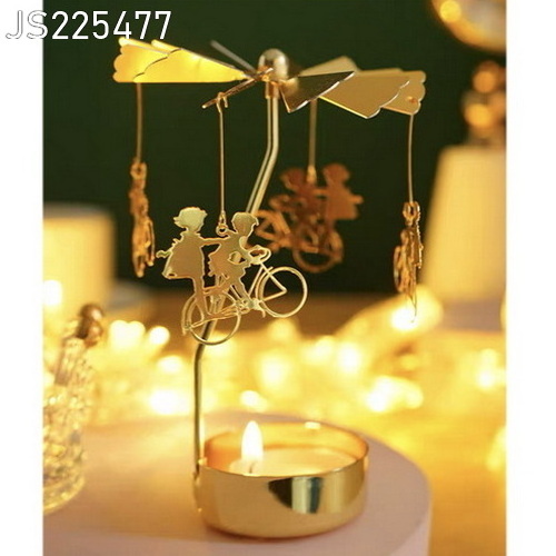 Home Decor Metal Candle Holder Spinner Rotating Tea Light Removable Iron Candle Holder Spinner