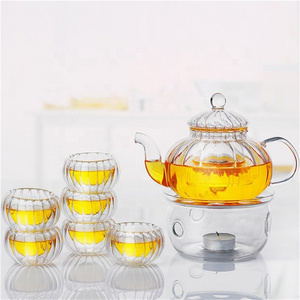 Glass Teapot Tea Kettle Borosilicate Glass Tea Maker Stainless Steel with Removable Infuser for Blooming and Loose LeafMicro