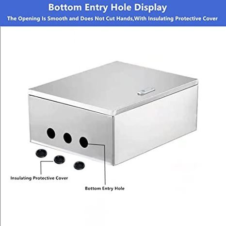 304 metal distribution box Stainless Steel Electrical Box 20'' x 16'' x 8'' Outdoor Electrical metal enclosure junction Box