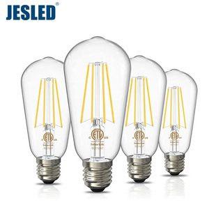 JESLED Dimmable E26 E27 B22 Edison Bulbs 4W 6W 8W Vintage Style Antique Light Bulbs High Brightness LED Filament Bulb 95+CRI ETL