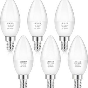 JEDLED E14 LED Candle Bulbs 5W C37 Candle Bulb 2700K Soft White, 40W Incandescent Equivalent E12 B11 Ceiling Fan Bulbs CE ETL