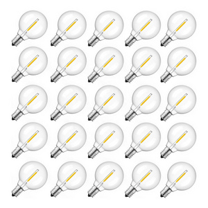 JESLED G40 LED Light Bulbs Clear Globe Bulb fits E12 E14 C7 Candelabra Screw Base Sockets Dimmable Edison Light Bulbs CE ETL