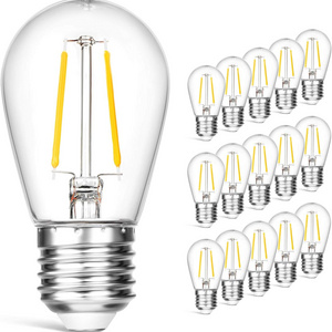 JESLED S14 E26 Replacement LED Edison Bulbs Shatterproof & Waterproof Dimmable Light Bulbs for outdoor.