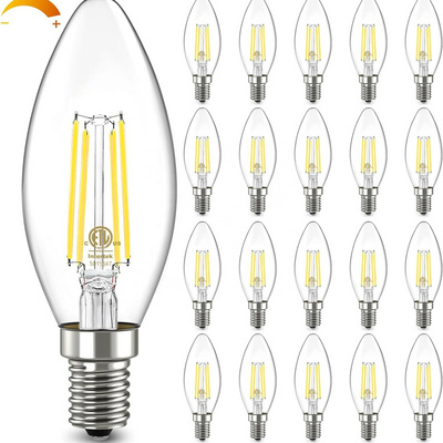 JESLED B11 E12 LED Candelabra Bulbs 60W Equivalent Dimmable E14 E26 E27 B22 LED Candle Light Bulbs 2700K 2W 4W 6W Edison Bulbs