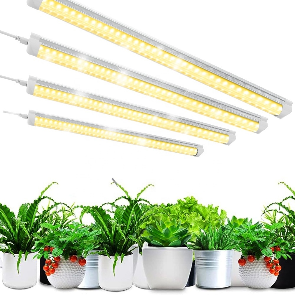 JESLED Customized T8 3ft 30W Grow Light Super Bright Full Spectrum Sunlight Plant Light LED Grow Light Strips for Indoor Plants