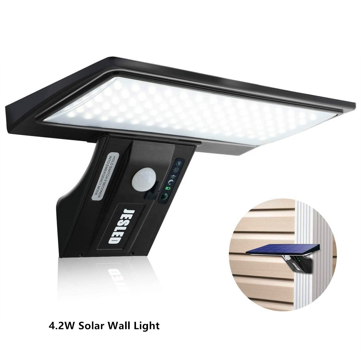 Solar Lights Outdoor, Super Bright Solar Security Lights Outdoor Motion Sensor,USB Charging,  IP66 Waterproof Solar Wall Lights