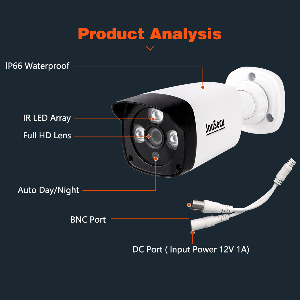 2MP Cctv Camera System 8 Channels Simple Connection Home Cctv Security System 2TB HDD 5MP  Dvr Surveillance System Kit