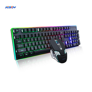 Computer Multimedia Laptop Combo Set Rgb Backlit 2.4G Wireless And Gaming Keyboard Mouse Combos For Win