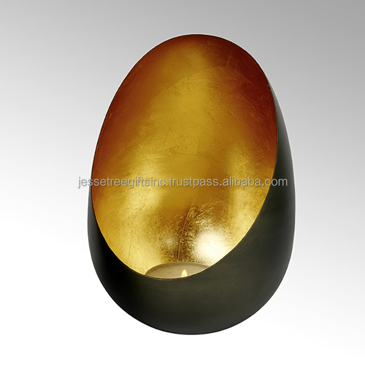 Metal Wall Mounting Tealight Candle Holder With Powder Coating Finishing Egg Shape Good Quality For Home Decoration Silver Gold