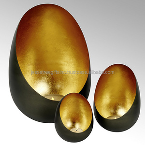 Metal Wall Mounting Tealight Candle Holder With Powder Coating Finishing Egg Shape Good Quality For Home Decoration Silver Gold