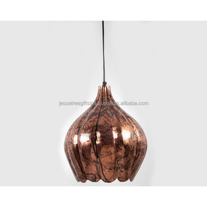 Modern Style Metal Ceiling Pendant Light With Antique Copper Finishing Round Shape Flower Design Premium Quality For Lighting