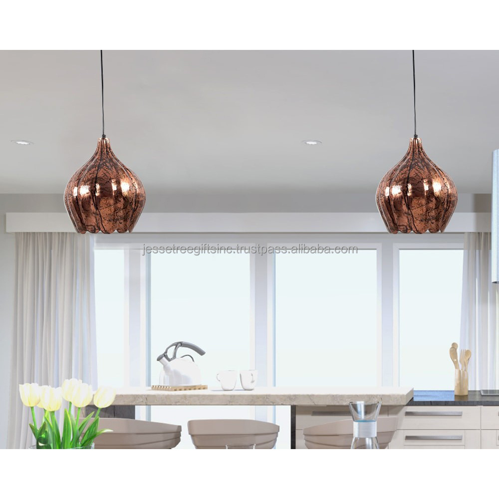 Modern Style Metal Ceiling Pendant Light With Antique Copper Finishing Round Shape Flower Design Premium Quality For Lighting