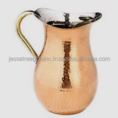 Modern Style Stainless Steel Jug With Bright Copper Plating Finishing Simple Design Premium Quality For Serving