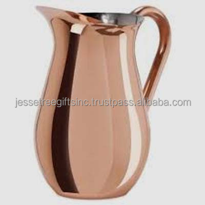 Modern Style Stainless Steel Jug With Bright Copper Plating Finishing Simple Design Premium Quality For Serving