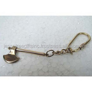 Metal Key Ring Chain With Shiny Polish Finishing Axe Shape Simple Design Premium Quality For Organization Wholesale Price