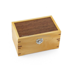 Wooden Jewelry Box With Natural Wood Polish Finishing Brown Top Premium Quality With Silver Lock For Organizing Jewelry