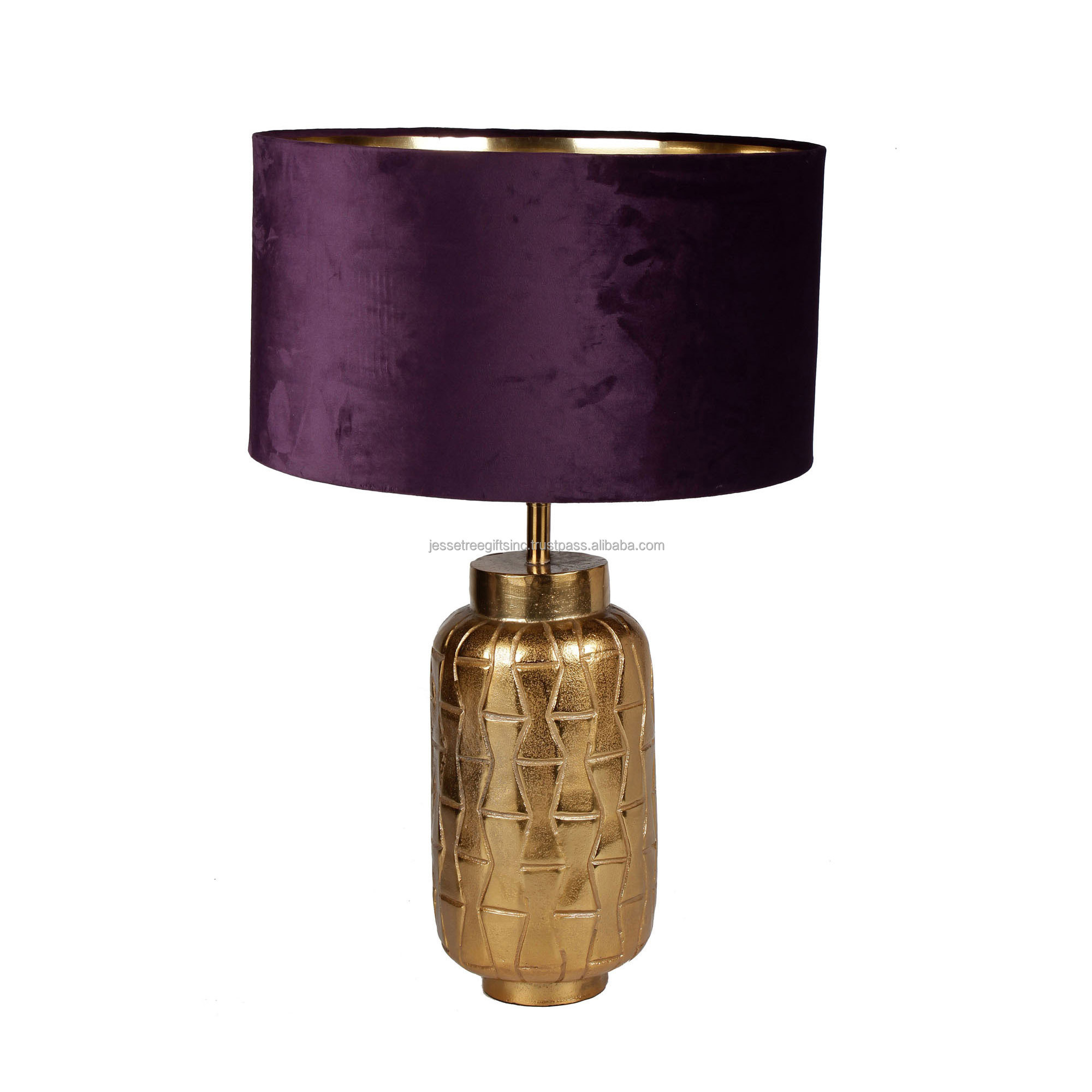 Modern Style Metal Sheet & Pipe Table Lamp With Shiny Polish Finishing Round Shape Excellent Quality For Lighting