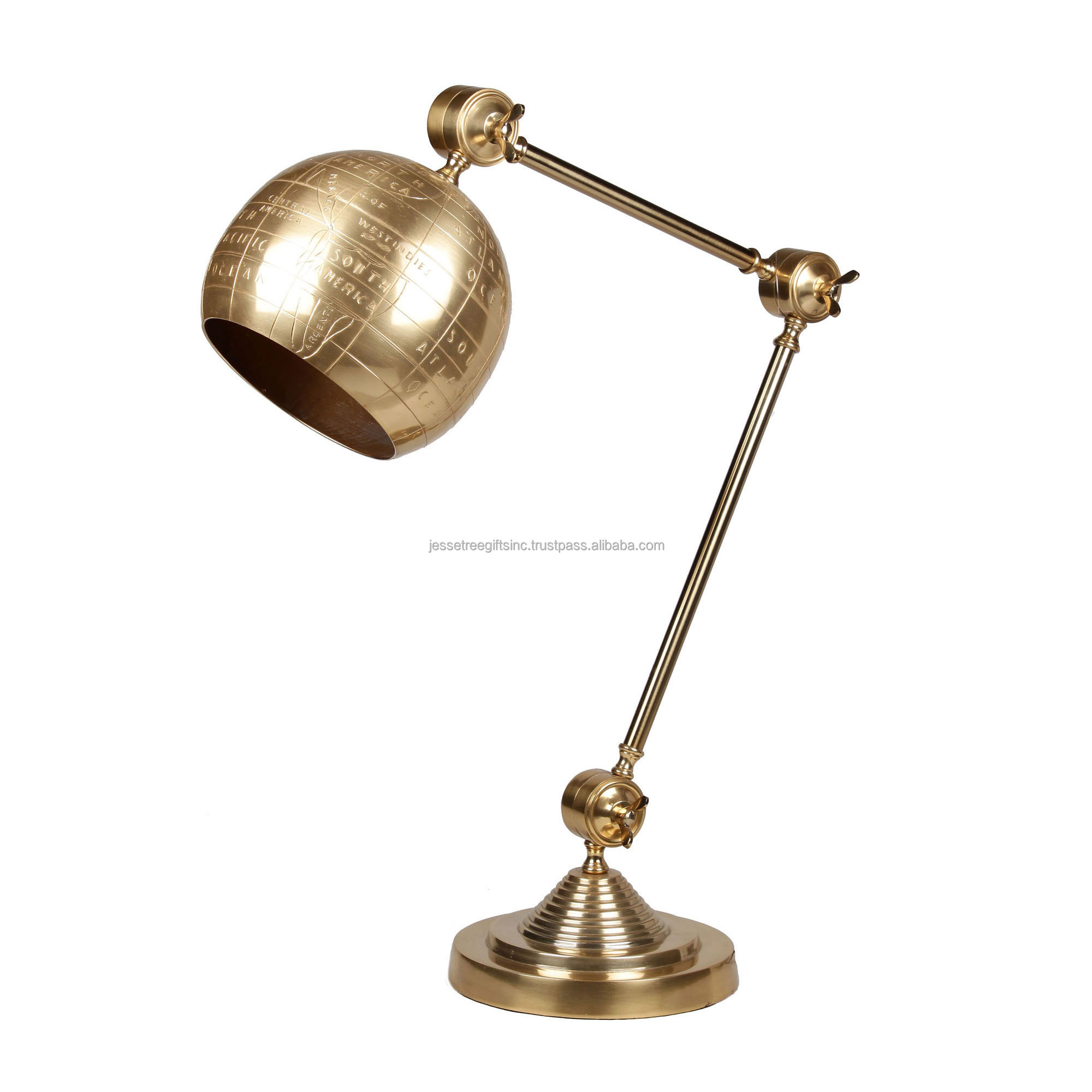 Modern Style Metal Sheet & Pipe Table Lamp With Shiny Polish Finishing Round Shape Excellent Quality For Lighting