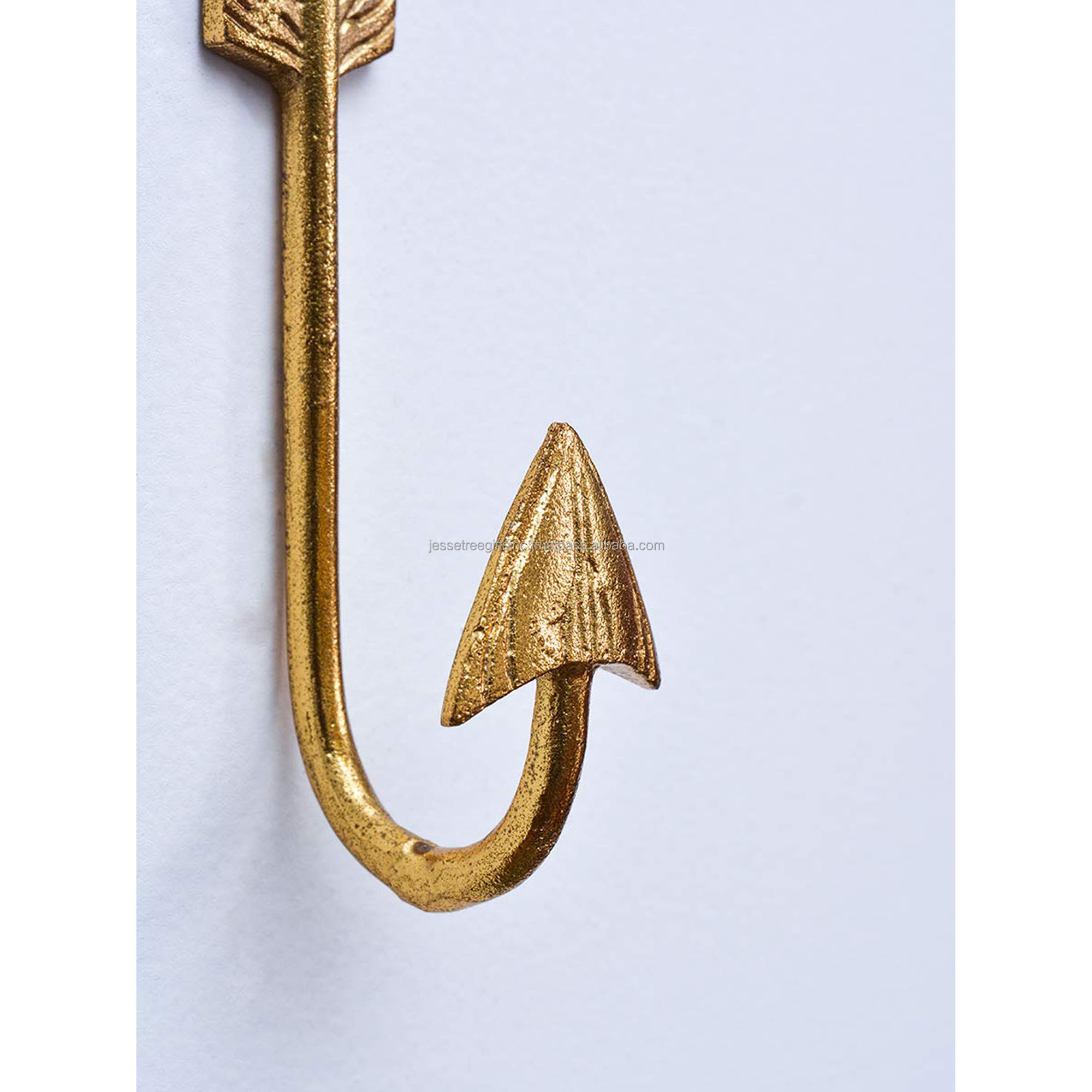 Brass Wall Hooks With Gold Powder Coating Finishing Unique Design Set Of Three Excellent Quality For Home Decoration