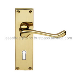 Modern Style Metal Door Lock With Gold Plating Finishing Rectangle Shape Premium Quality For Building Hardware