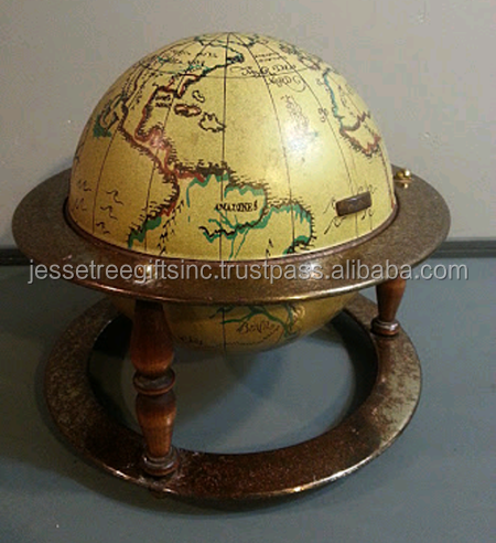 Hot Selling Office Decorative Rotatable Art Room Metal World Globe Excellent Quality For Home & Office Decoration