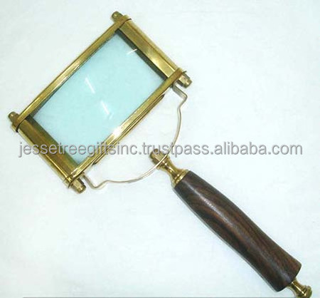 Magnifying Glass With Metal Frame Nickel Plating Finishing Round Shape Excellent Quality With Horn Handle For Magnifier